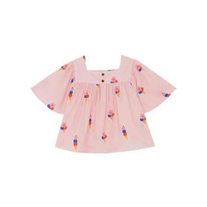 봉통 여아 연핑크 반팔 티셔츠 BA12092K_30225E