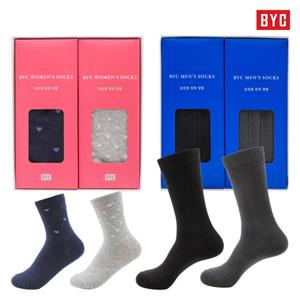 BYC 양말선물세트 남녀양말 2매입세트 [무료선물포장]