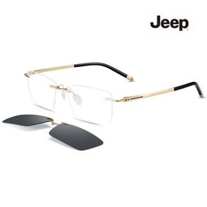 Jeep 지프 편광선글라스 겸용 무테 안경 T7069_S1