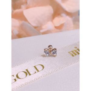 미니골드 14K 리본피어싱 ECOM4233