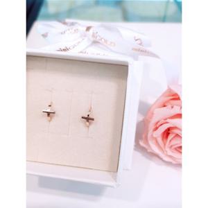 미니골드 14K 심플크로스 링귀걸이 ETRM4182