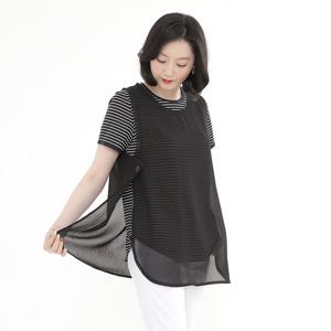 애비뉴투지 엄마옷 코디하기 좋은 여름 쉬폰 시스루 조끼 V07156