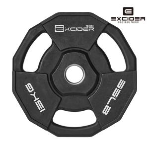 [엑사이더]고급 우레탄 중량 원판 바벨 플레이트 MD1025 15kg