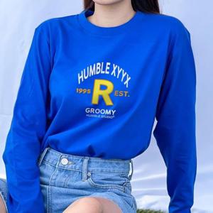 [험블스튜디오] 프린팅티 여성면티 라운드넥 여자긴팔티