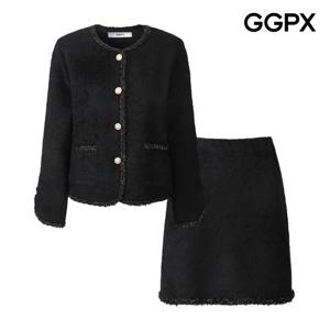 GGPX  글리터 라인 진주 버튼 부들이 가디건 셋업 GPBST007F