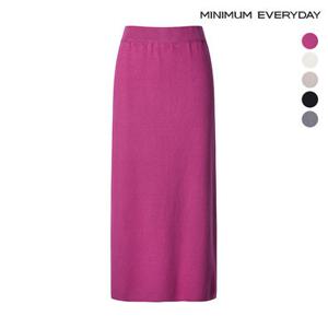 [백화점]미니멈 에브리데이 H라인 백 트임 허리 밴딩 니트 롱 스커트 (EA4WH007D)