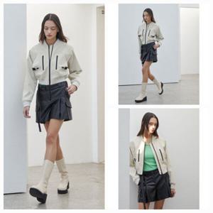 [에고이스트]메탈장식 포인트 루즈핏 블루종 점퍼 ER1WZ760_DG