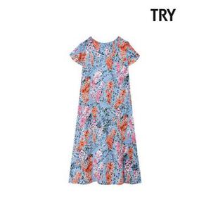 [TRY]여성 써커 나염 원피스 J05