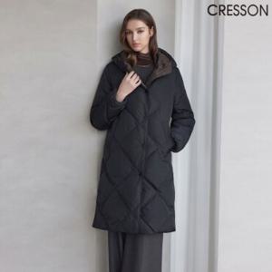 크레송 블랙 반더블 퀼팅 후드 다운 C244B801A_11