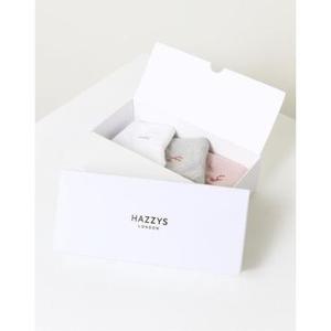 헤지스 액세서리 26SS HAZZYS DAILY 선물추천 퍼피자수 3색 여성 단목 양말 3종 세트 HISS6E200WT