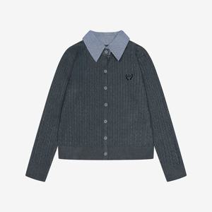 [씨]체크 레이어드 꽈배기 가디건 SKCCB2959