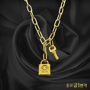 여자 순금 목걸이 클립 자물쇠  18.75g