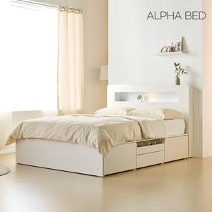 알파침대 테라 LED 빅수납침대 SS+애쉬드 독립스프링
