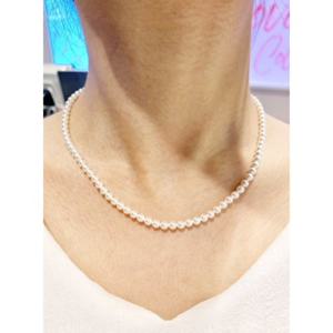 미니골드 14k 4mm 스와진주 비드 목걸이 NAMM4001