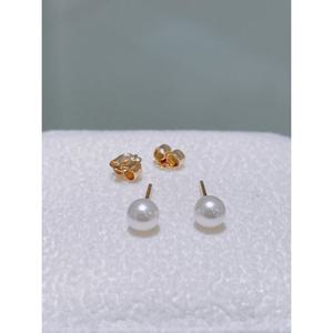 미니골드 14K 베이직 진주 귀걸이 4mm EPNM4002