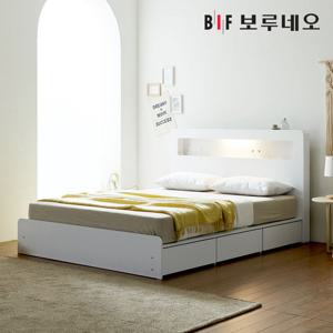 보루네오하우스 프라임 루디 LED 서랍 K 침대+메모리폼 DM6867