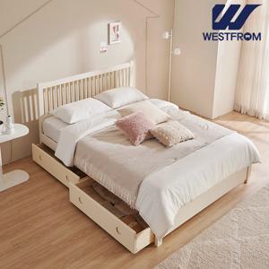 웨스트프롬 뮤뮤 원목침대 컴포트형 Q+호수 매트 Q