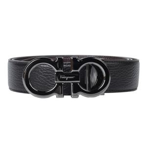 [페라가모] 67-9710 0689134 블랙/브라운 양면 컷팅 정장벨트