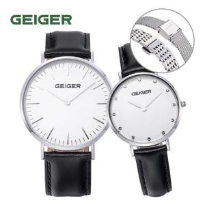 가이거(GEIGER) 남여 커플시계 GE8018WTBK/가죽