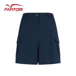 [팬텀] 여성 솔리드 카고 반바지
