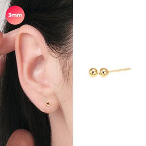 [제메이스] 14K 골든볼 귀걸이_3mm