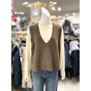 소고 세이브존01 홀가먼트 브이넥 니트 베스트 TAJ4VA12-1