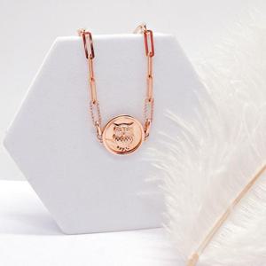 14k 럭셔리한 부엉이 클립 체인 팔찌 OPDLB1318