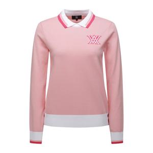 [어뉴골프] 여성WOMEN LOGO COMBINATION PASTEL SWEATER_LP