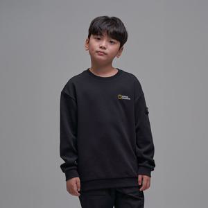 [내셔널지오그래픽키즈] K241USW920 시즌 그래픽 맨투맨-2 CARBONBLACK