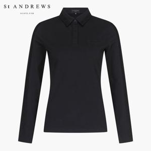 [세인트앤드류스] 여성 별 심볼 레이스 포인트 솔리드 긴팔 티셔츠