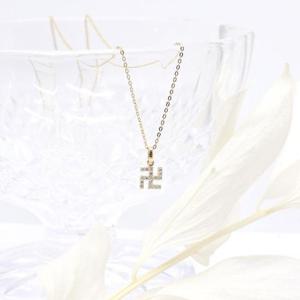 14k 만자 큐빅 목걸이 OPDJN7294