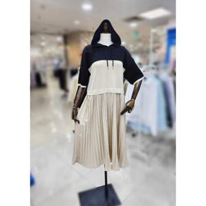 스테파니 세이브존08 플리치 배색 후드 원피스 A24SO4204