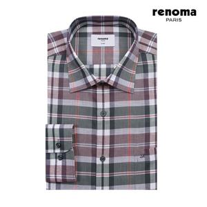 [레노마셔츠] 일반핏 ROSSG0038GE 린넨혼방 빅체크 긴팔셔츠