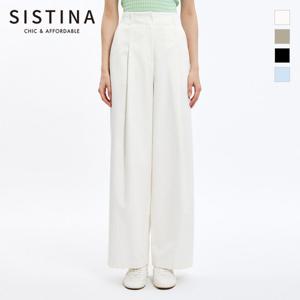 [SISTINA] 인기 코튼 원턱 와이드 팬츠_AWWSLO21090