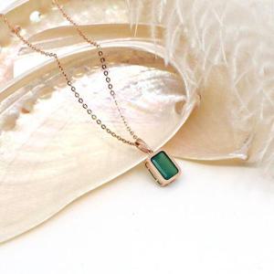 14k 스퀘어 그린오닉스 목걸이 OPPKN895