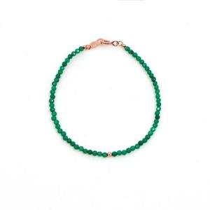 14k 그린 오닉스 볼 비즈 팔찌 OPPB0341