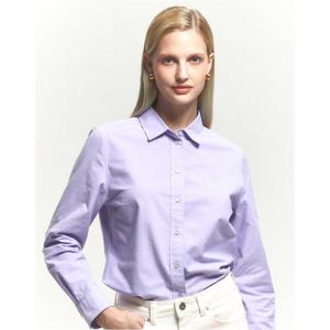헤지스 여성 24FW 가격인하바이올렛 옥스퍼드 긴소매 셔츠 HSSH4CC74V2