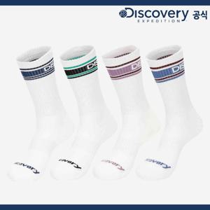 디스커버리 스트라이프 배색 로고 하이삭스 DXSO7124N-JDGS