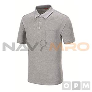 반팔 카라 티셔츠/1벌/ L(95)/연회색