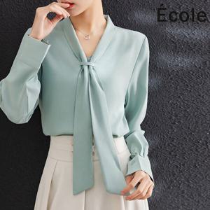[에꼴드파리]우아 타이 블라우스_F48WBB012Z