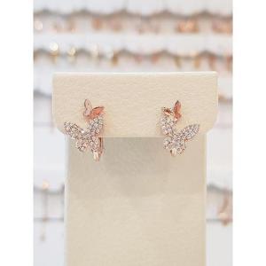 볼라레 세이브존01 선물하기 좋은 두마리 나비 귀안뚫는 귀걸이 spe844