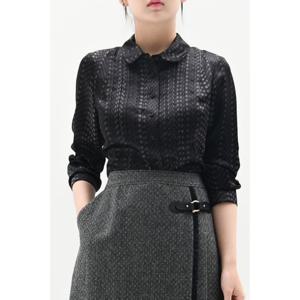 [비꼴리끄(여성)]실크 허리 스트랩 블라우스 B234WB3010