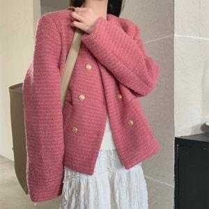 [웬디]클래식 스타일 고급 핑크코트  JK13544