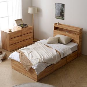 마르체 리움 서랍 미니싱글 수납침대+독립40T 매트리스 BKC779C (착불)