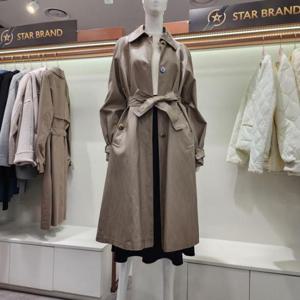 수스 HC04 레더 롱 트렌치코트 Y246NFU908