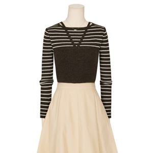 [FOCUS] 줄무늬뷔스티에배색니트 PBINF4F1KT2210