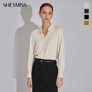 [쉬즈미스] 베이직 오픈 카라 셔츠_SWWSTO32020