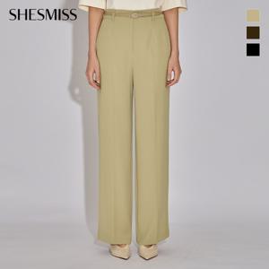 [쉬즈미스] 벨티드 롱 와이드 팬츠_SWWSLO31010