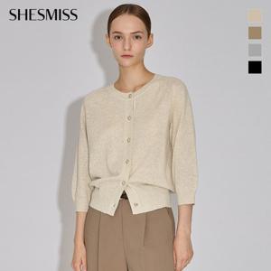 [쉬즈미스] 메탈 라운드넥 니트 가디건_SSKCDO31060