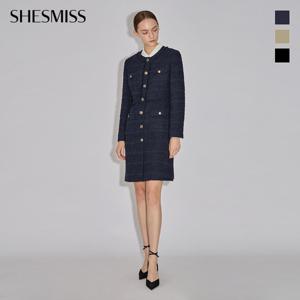 [쉬즈미스] 브레이드 라인 트위드 원피스_SWWOPO31030